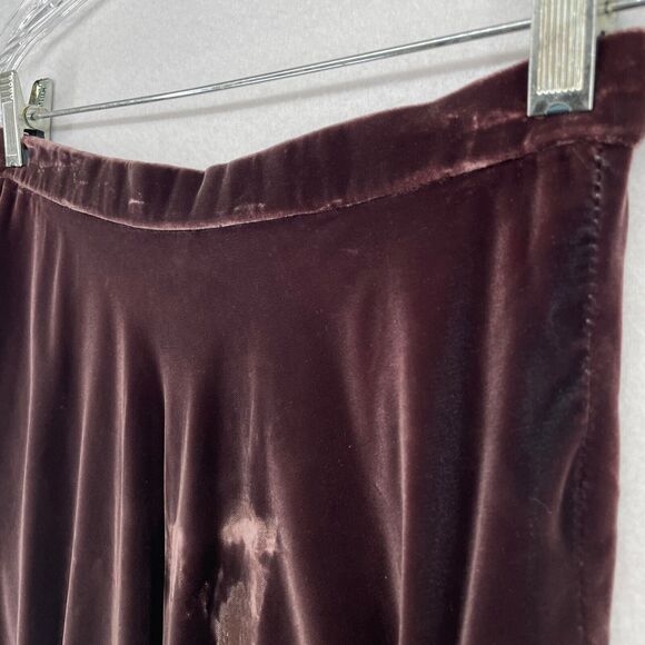ALBERT CAPRARO Skirt 10 Velvet A-Line Flare Midi Side Zip Boho Purple Vtg - Picture 6 of 13